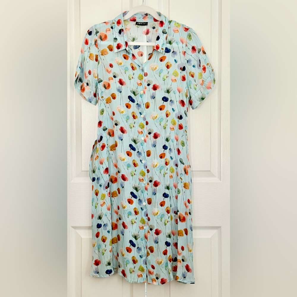 APNY Women's Floral Dress - primarily blue with Multicolor accents, size small